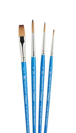 Winsor & Newton Zestaw pędzli Cotman - - krótka rączka, 4 szt.