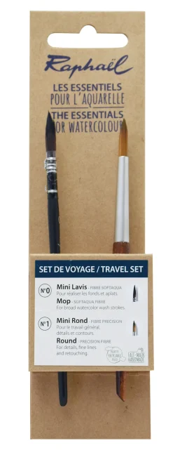 Raphael Zestaw pędzli do akwareli Travel Set - - 2 szt. > Pędzle Syntetyczne|Zestawy Pędzli