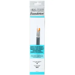 Winsor & Newton Zestaw pędzli Foundation do akwareli - - 3 szt.