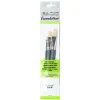 Winsor & Newton Zestaw pędzli Foundation do oleju - - płaskie, 3 szt.