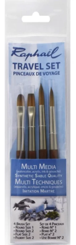 Raphael Zestaw pędzli podróżnych Travel Set - - 4 szt.