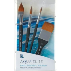 Princeton Zestaw pędzli syntetycznych Aqua Elite Box - - 4 szt.