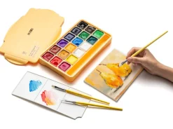 HIMI Zestaw pędzli syntetycznych Little Bird - - Yellow 3 szt.