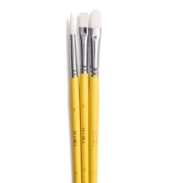 HIMI Zestaw pędzli syntetycznych Little Bird - - Yellow 3 szt.