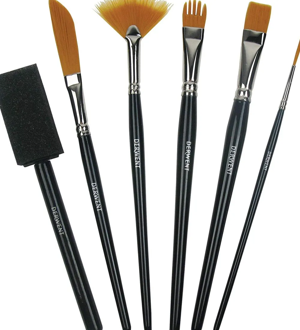 Derwent Zestaw pędzli Techniques - - 6 szt.