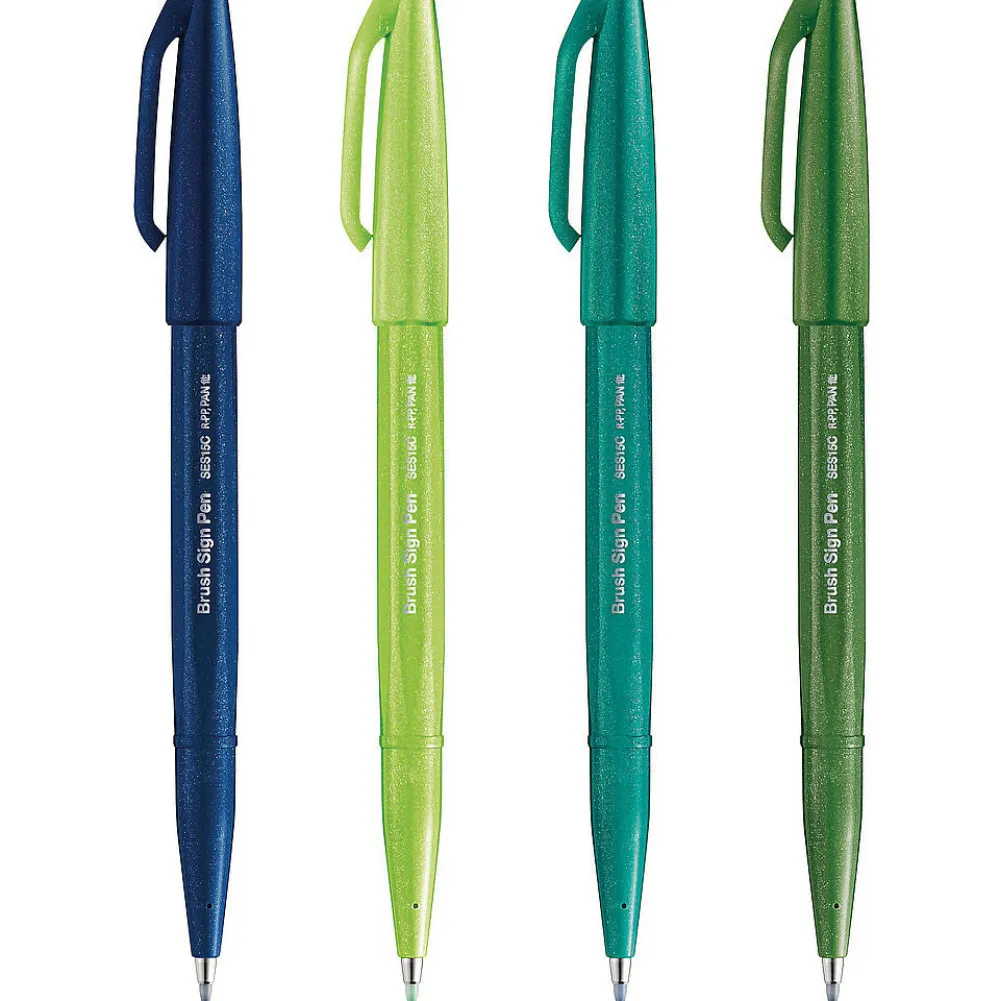 Pentel Zestaw pisaków artystycznych Brush Sign Pen - - Owocowe popisy, 4 szt. > Pisaki Kaligraficzne