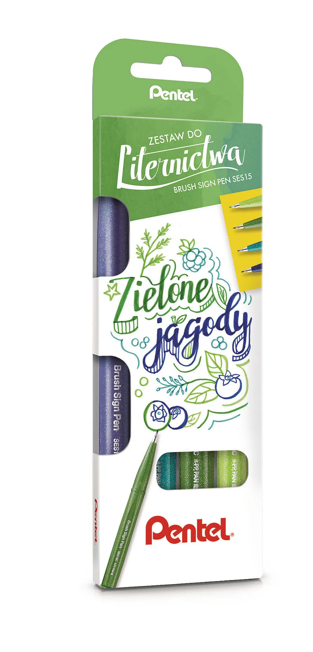 Pentel Zestaw pisaków artystycznych Brush Sign Pen - - Owocowe popisy, 4 szt. > Pisaki Kaligraficzne