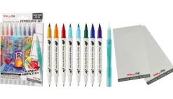 Pentel Zestaw pisaków Brush Sign Pen Twin Landscape - - 8 szt. ><noscript><img width=