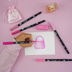 Tombow Zestaw pisaków Dual Brush Pen Pink - - 6 szt.