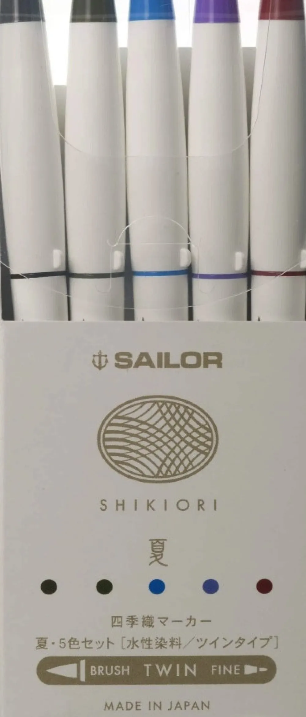 Sailor Zestaw pisaków dwustronnych Shikiori 4 Seasons - - Spring 5 szt. > Markery, Brushpeny I Pisaki