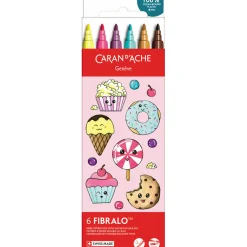 Caran d'Ache Zestaw pisaków Fibralo Kawaii Candy - - 6 szt.