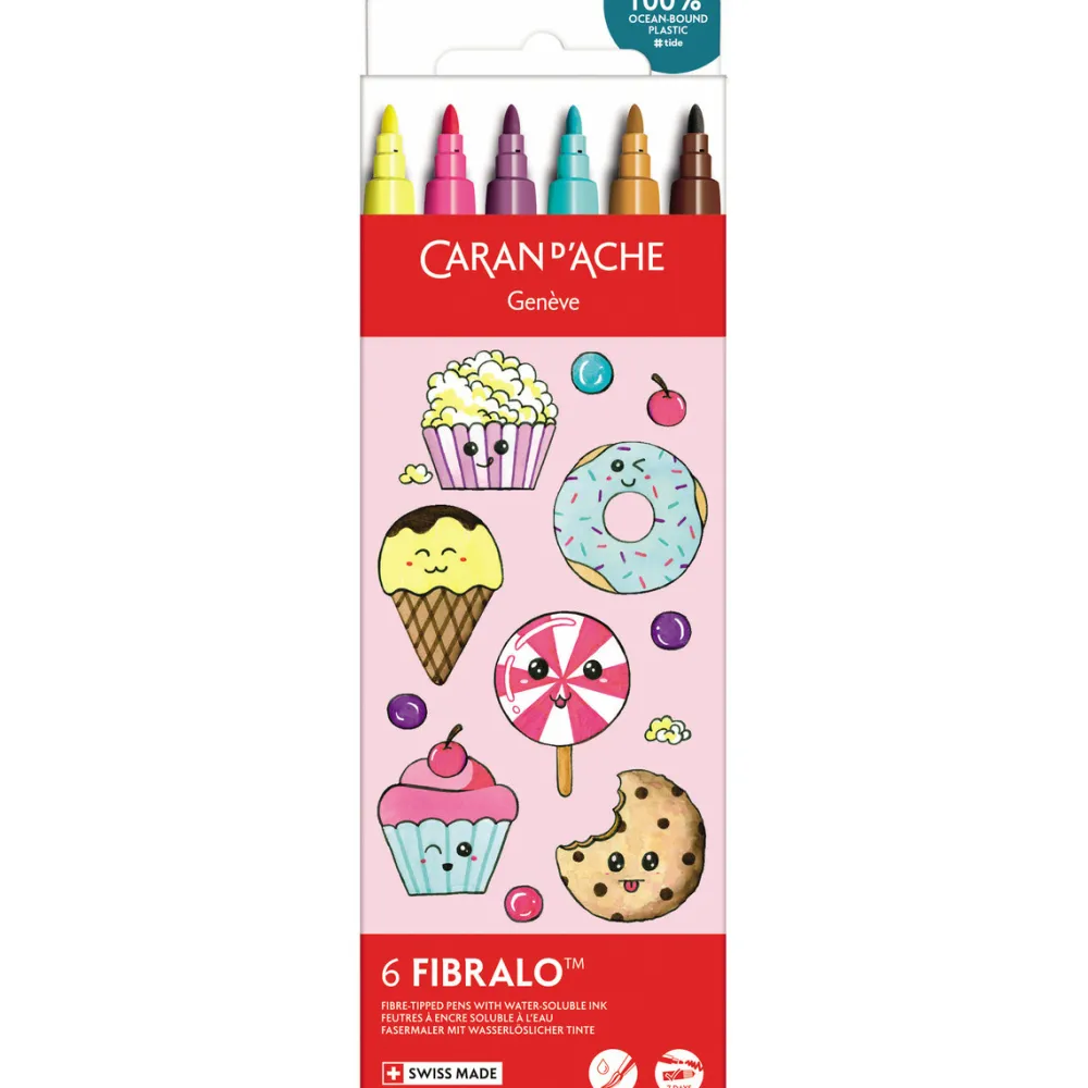 Caran d'Ache Zestaw pisaków Fibralo Kawaii Candy - - 6 szt.