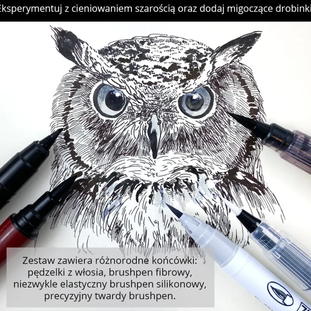 Kuretake Zestaw pisaków Ilustration Basic Set 3, Inktober 2022 - - 5 szt.