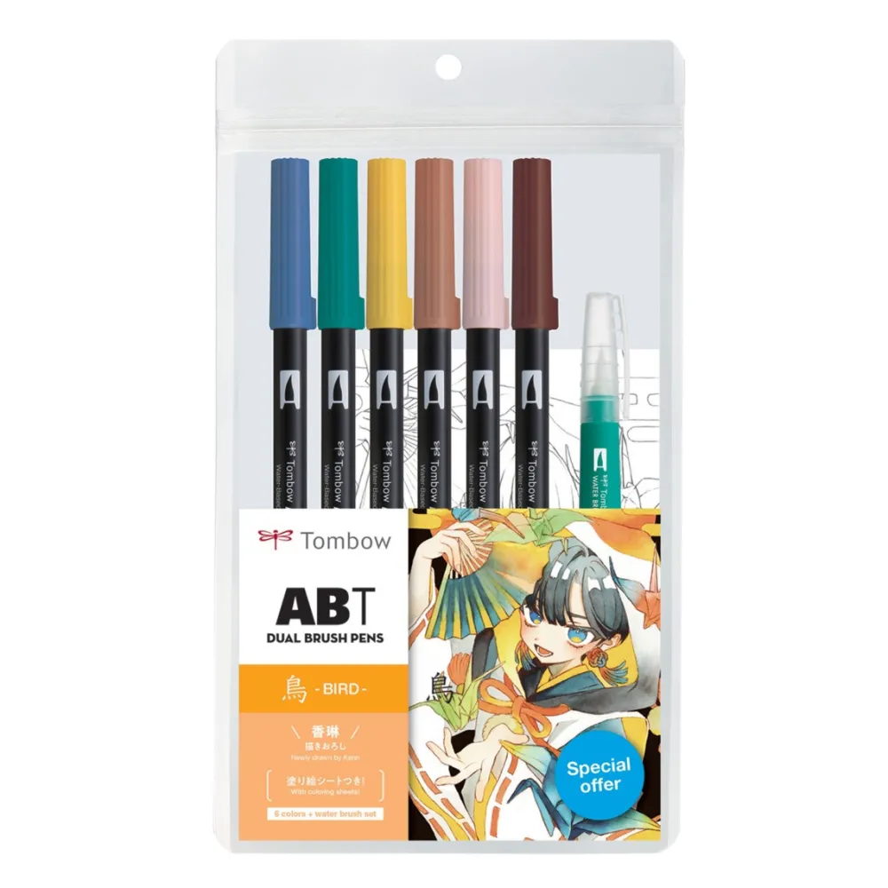 Tombow Zestaw pisaków Limited Edition Manga Bird - - 10 szt. > Markery, Brushpeny I Pisaki