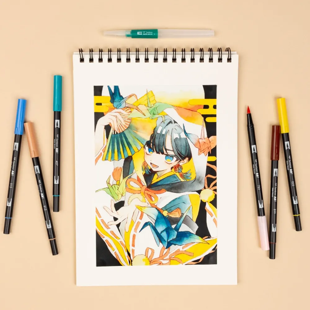 Tombow Zestaw pisaków Limited Edition Manga Bird - - 10 szt. > Markery, Brushpeny I Pisaki
