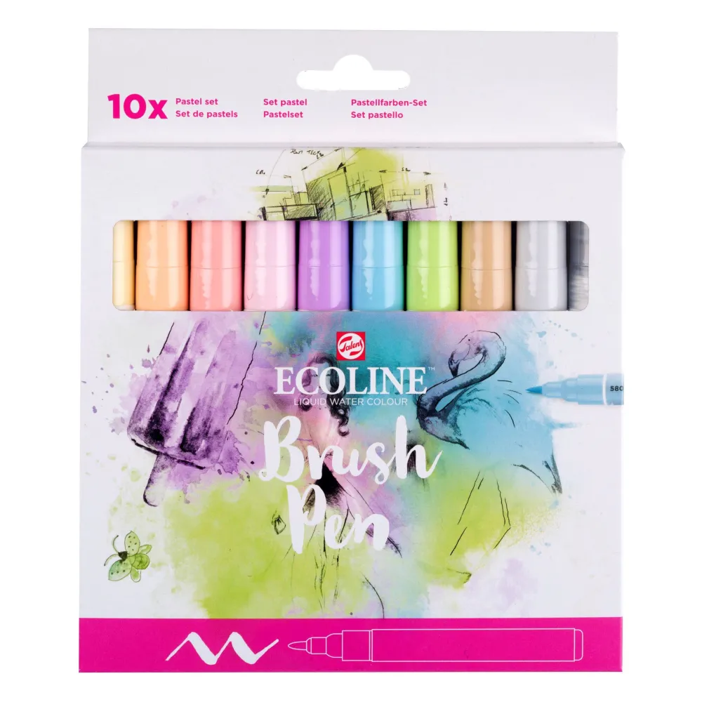 Talens Zestaw pisaków pędzelkowych Ecoline - - Pastel, 10 szt. > Markery, Brushpeny I Pisaki