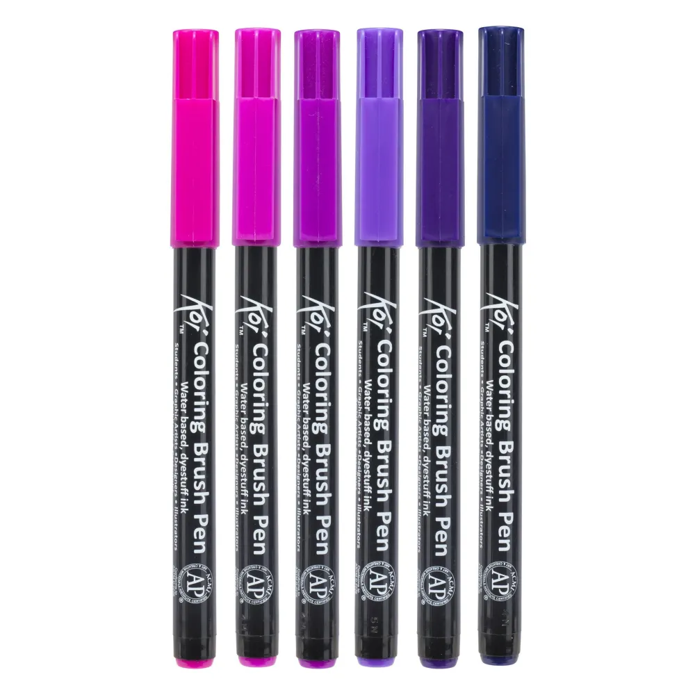 Sakura Zestaw pisaków pędzelkowych Koi Coloring Brush Pen - - Galaxy, 6 szt.