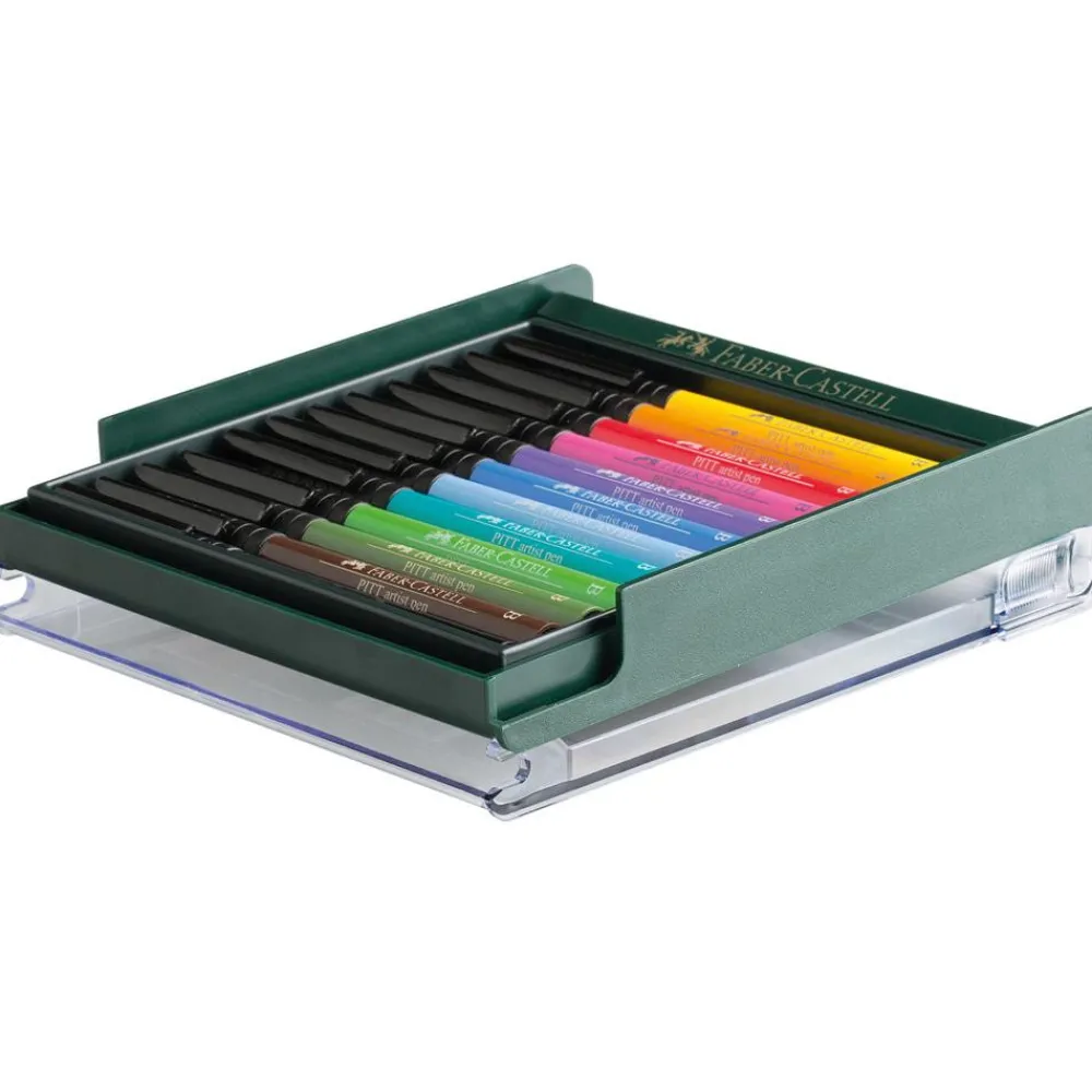 Faber-Castell Zestaw pisaków pędzelkowych Pitt Artist Pen - - 12 kolorów