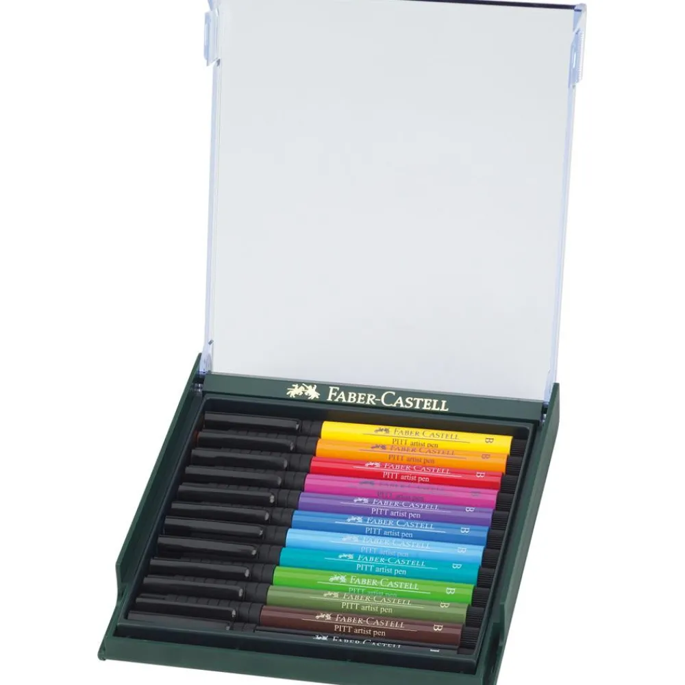 Faber-Castell Zestaw pisaków pędzelkowych Pitt Artist Pen - - 12 kolorów