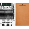 Faber-Castell Zestaw pisaków Pitt Artist Pen ze szkicownikiem - - 9 szt. > Zestawy Do Rysunku|Markery, Brushpeny I Pisaki