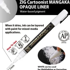 Kuretake Zestaw pisaków ZIG Cartoonist Mangaka Opaque Liner - - 4 szt.