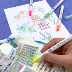 Kuretake Zestaw pisaków Zig Clean Color Dot - - Highlight, 6 kolorów ><noscript><img width=