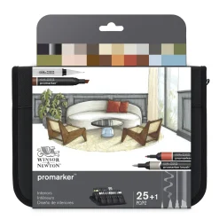 Winsor & Newton Zestaw Promarker Interiors w etui - - 25 szt. ><noscript><img width=