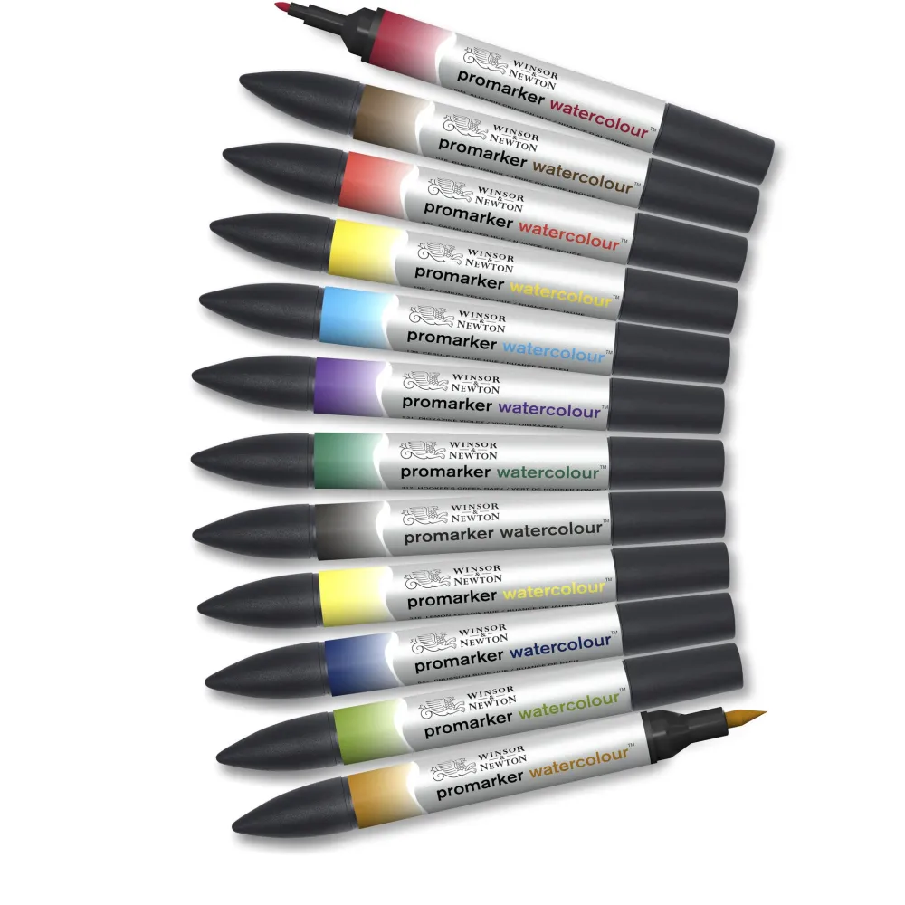 Winsor & Newton Zestaw Promarker Watercolor - - Basic, 12 szt. > Markery, Brushpeny I Pisaki