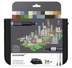 Winsor & Newton Zestaw Promarker w etui - - Architectural Tones, 25 szt. ><noscript><img width=