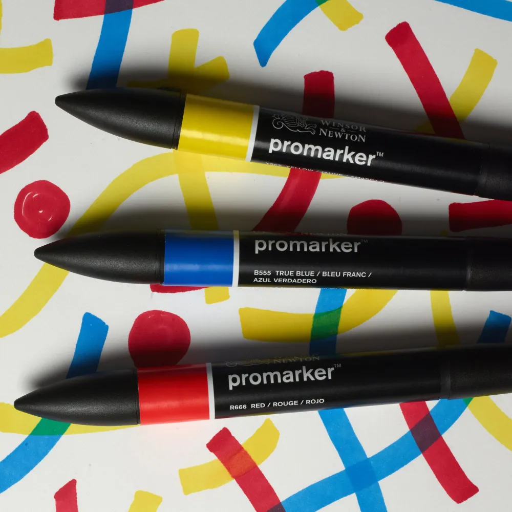 Winsor & Newton Zestaw Promarker - - Primary Tones, 3 szt.