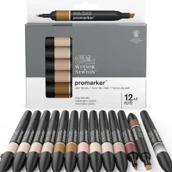 Winsor & Newton Zestaw Promarker - - Skin Tones, 12 + 1 szt. ><noscript><img width=