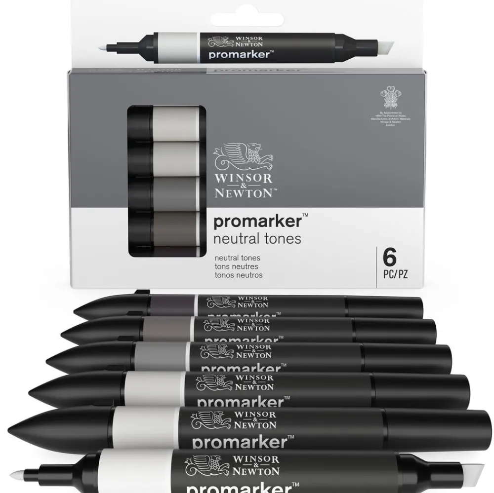 Winsor & Newton Zestaw Promarker - - Neutral Tones, 6 szt.