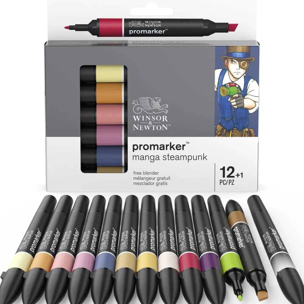 Winsor & Newton Zestaw Promarker - - Manga set 2, 12 + 1 szt. > Markery, Brushpeny I Pisaki