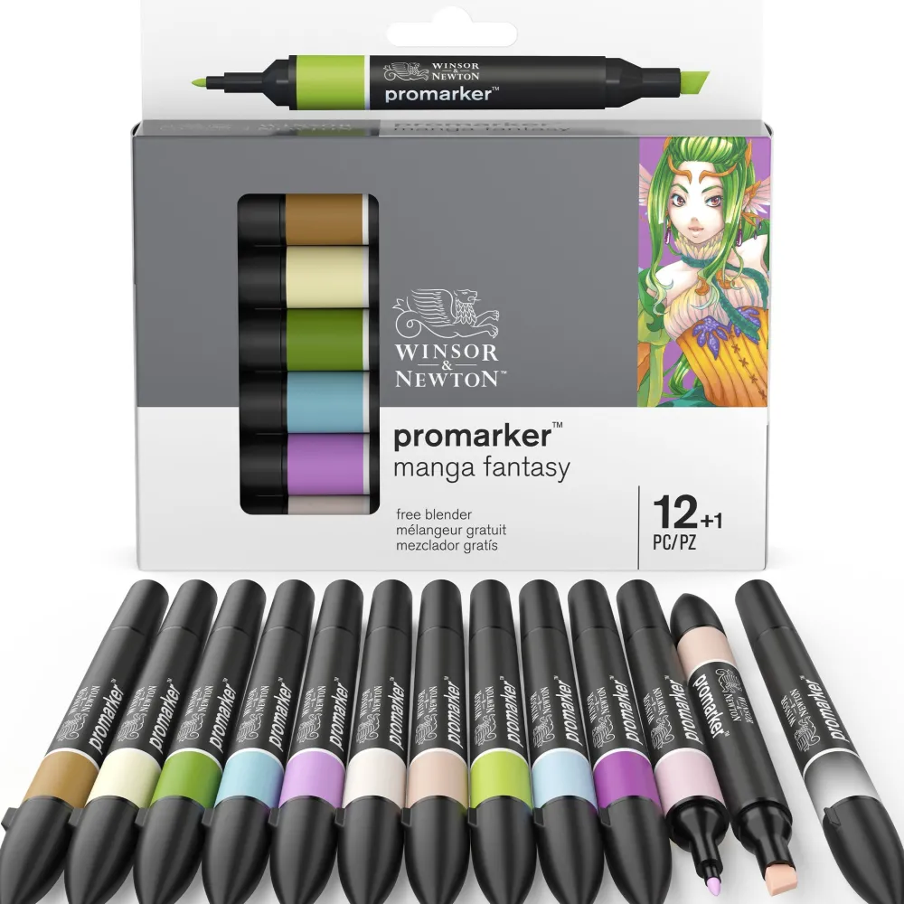 Winsor & Newton Zestaw Promarker - - Manga Fantasy, 12+1 szt.