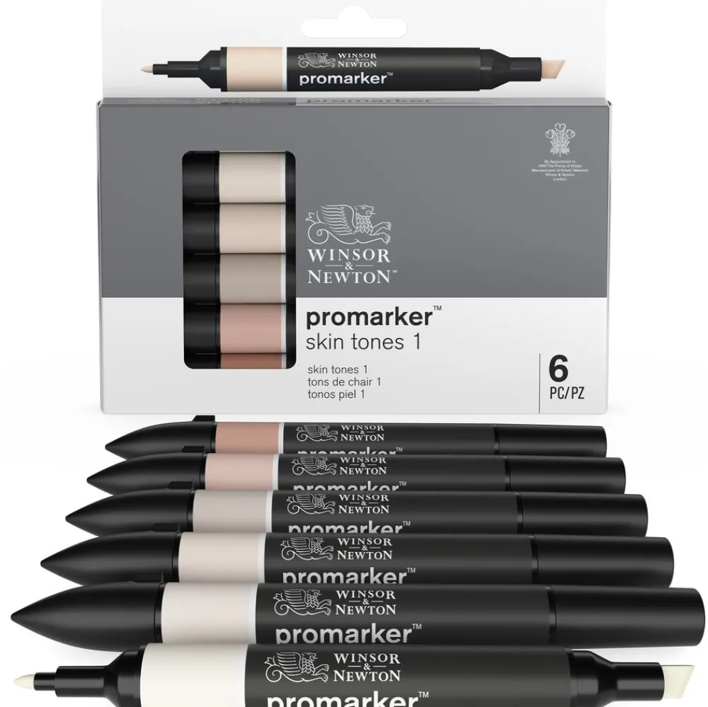 Winsor & Newton Zestaw Promarker - - Skin Tones 1, 6 szt.