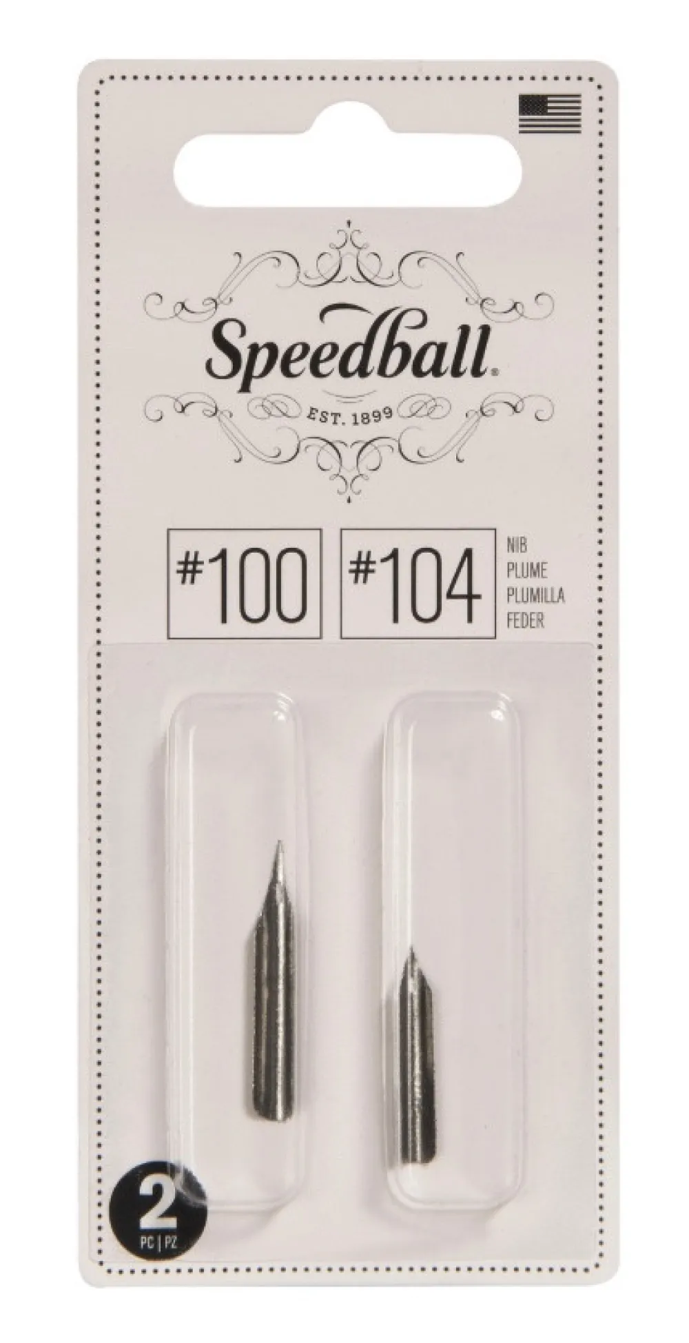 Speedball Zestaw stalówek do kaligrafii nr 100/104 - - 2 szt.