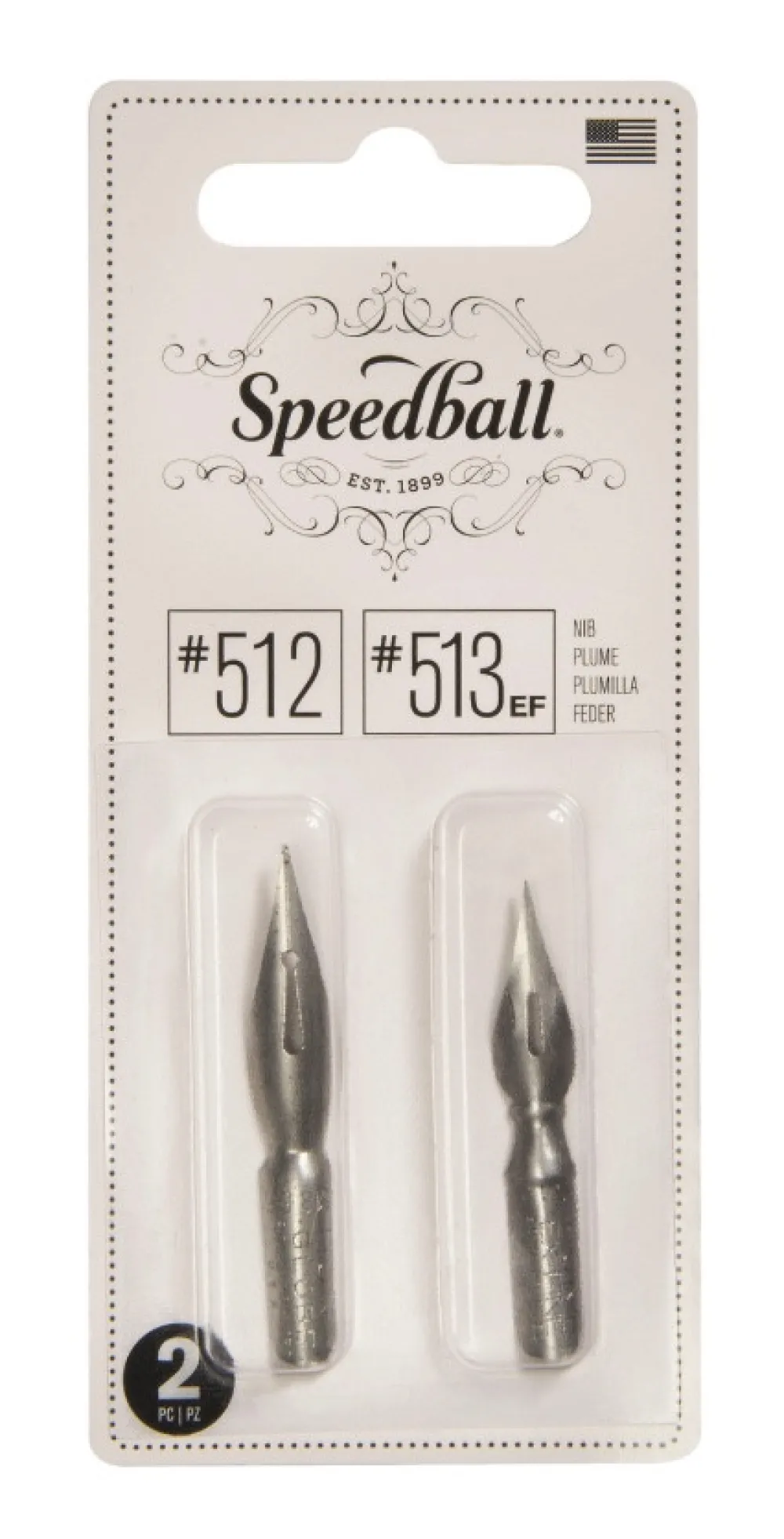 Speedball Zestaw stalówek do kaligrafii nr 102/107 - - 2 szt. > Stalówki