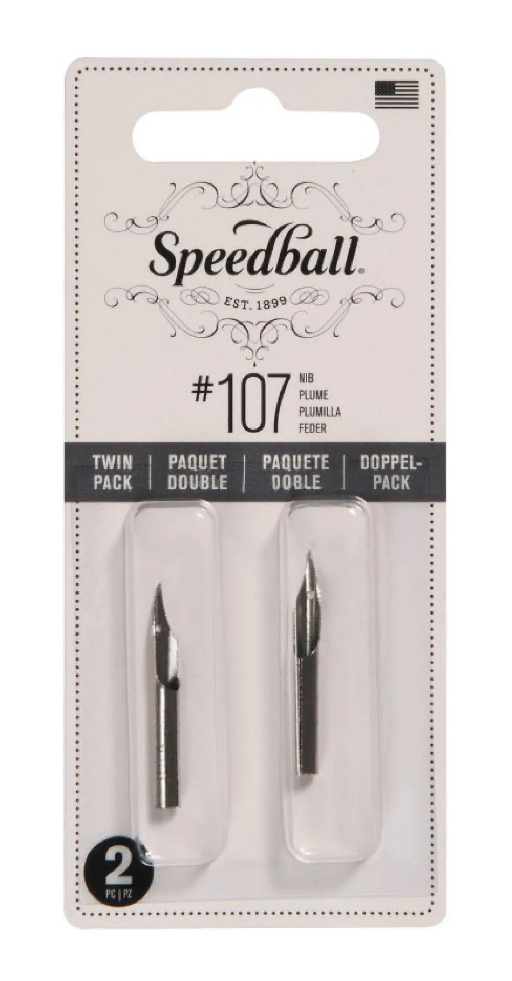 Speedball Zestaw stalówek do kaligrafii nr 107 - - 2 szt. > Stalówki
