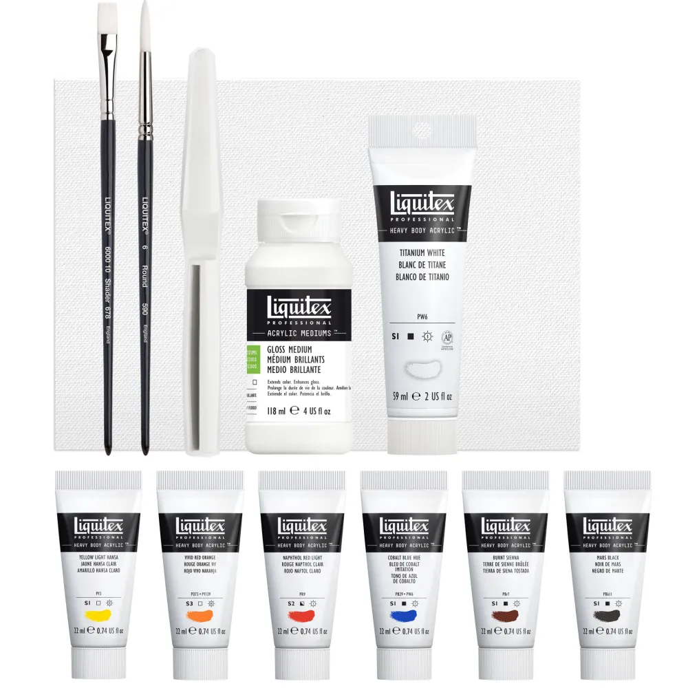 Liquitex Zestaw startowy farb akrylowych Heavy Body - - 12 szt.