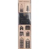 Rico Design Zestaw stempli drewnianych Domy - Paper Poetry - 9 szt.