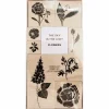 Rico Design Zestaw stempli drewnianych Flowers - Paper Poetry - 9 szt. > Tusze I Stemple