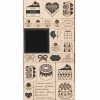 Rico Design Zestaw stempli drewnianych Happy Birthday - Paper Poetry - 24 szt.