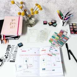 Rico Design Zestaw stempli silikonowych - Paper Poetry - Bullet Journal, litery pisane ><noscript><img width=