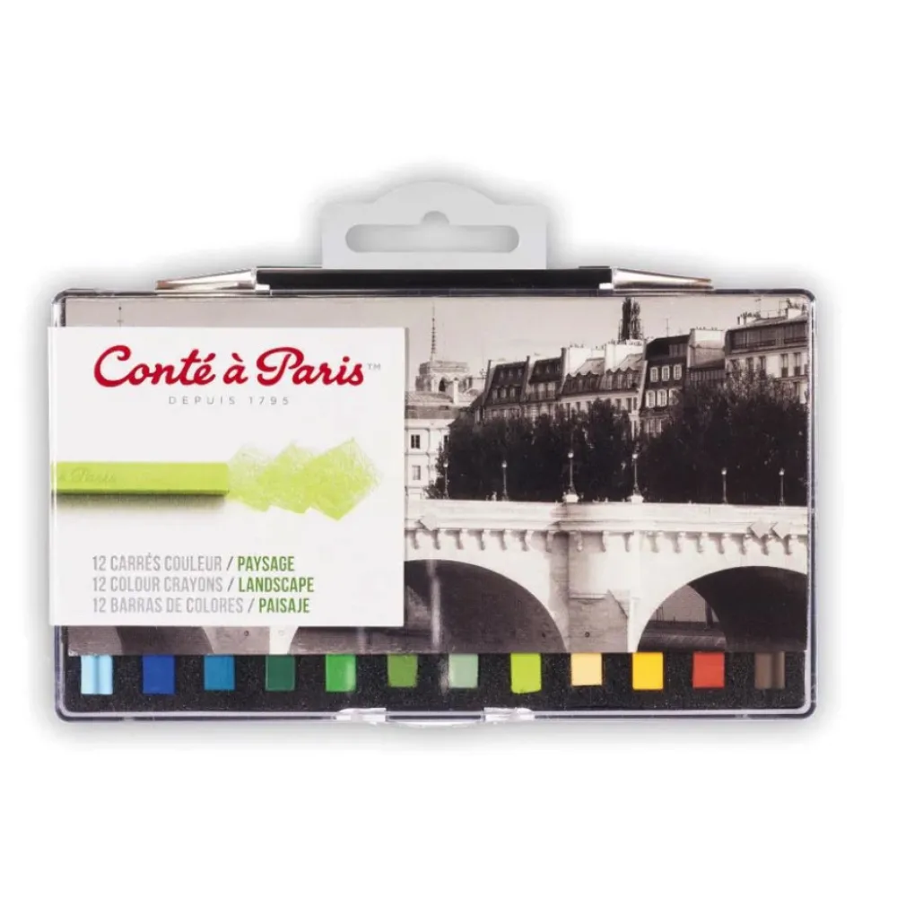 Conte a Paris Zestaw suchych pasteli Carrés Landscape - Conté à Paris - 12 szt. > Pastele