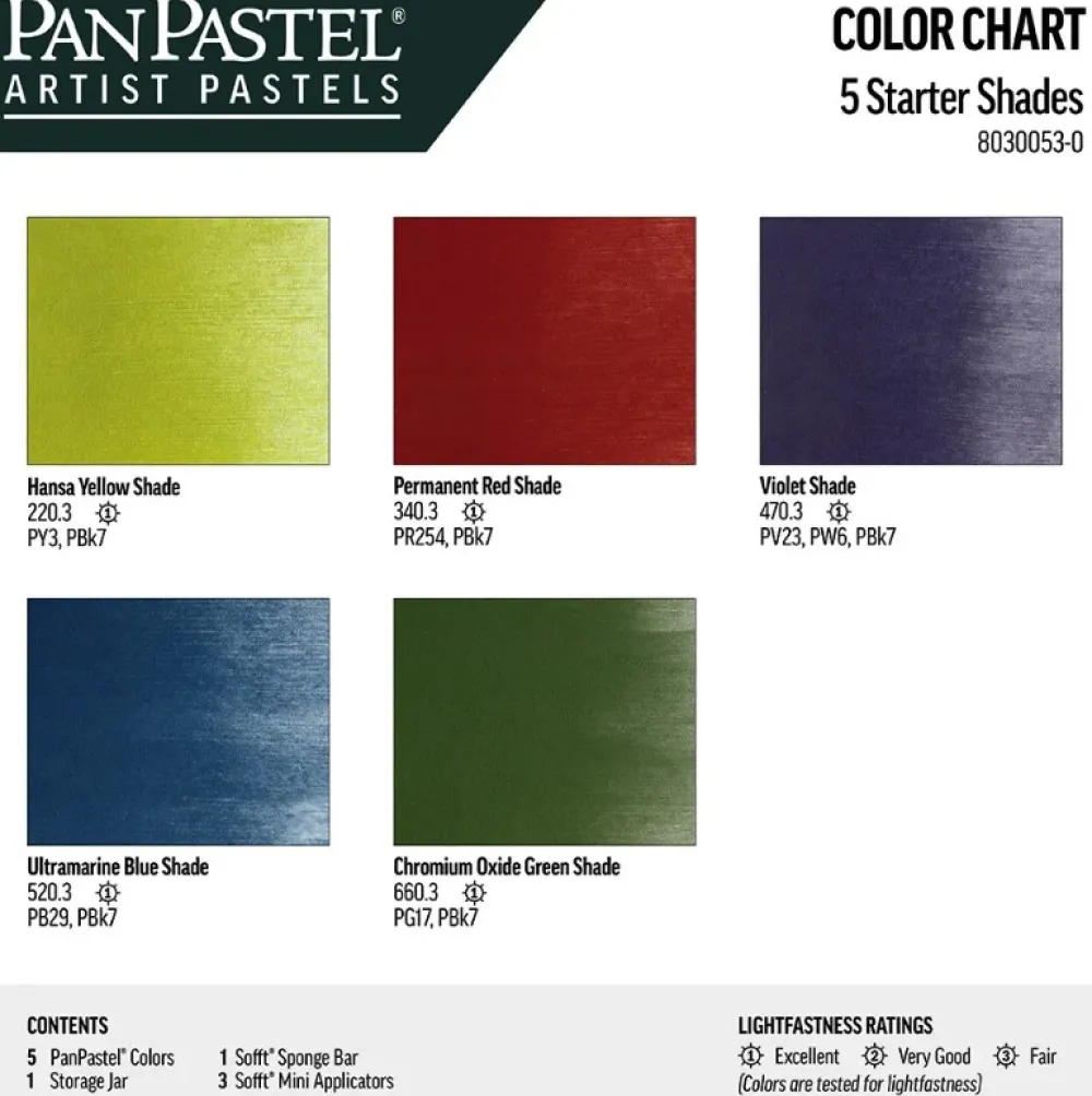 PanPastel Zestaw suchych pasteli Starter Shades - 5 kolorów > Pastele