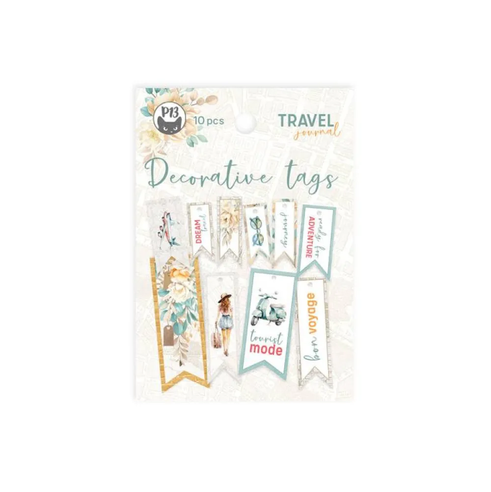 Piatek Trzynastego Zestaw tagów - Piątek Trzynastego - Travel Journal 01 9 szt. > Papiery Do Scrapbookingu