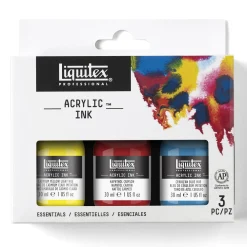 Liquitex Zestaw tuszów akrylowych Essentials - - 3 kolory x 30 ml > Farby Akrylowe