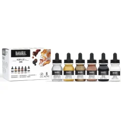 Liquitex Zestaw tuszów akrylowych Iridescents - - 6 kolorów x 30 ml > Farby Akrylowe