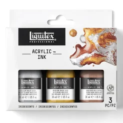 Liquitex Zestaw tuszów akrylowych Iridescent - - 3 kolory x 30 ml