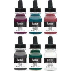 Liquitex Zestaw tuszów akrylowych Muted Colors - - 6 kolorów x 30 ml